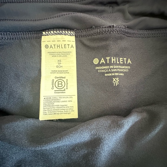Navy Blue Athleta Surge Shorts + 2 Bikini 👙 Tops - Picture 3 of 9